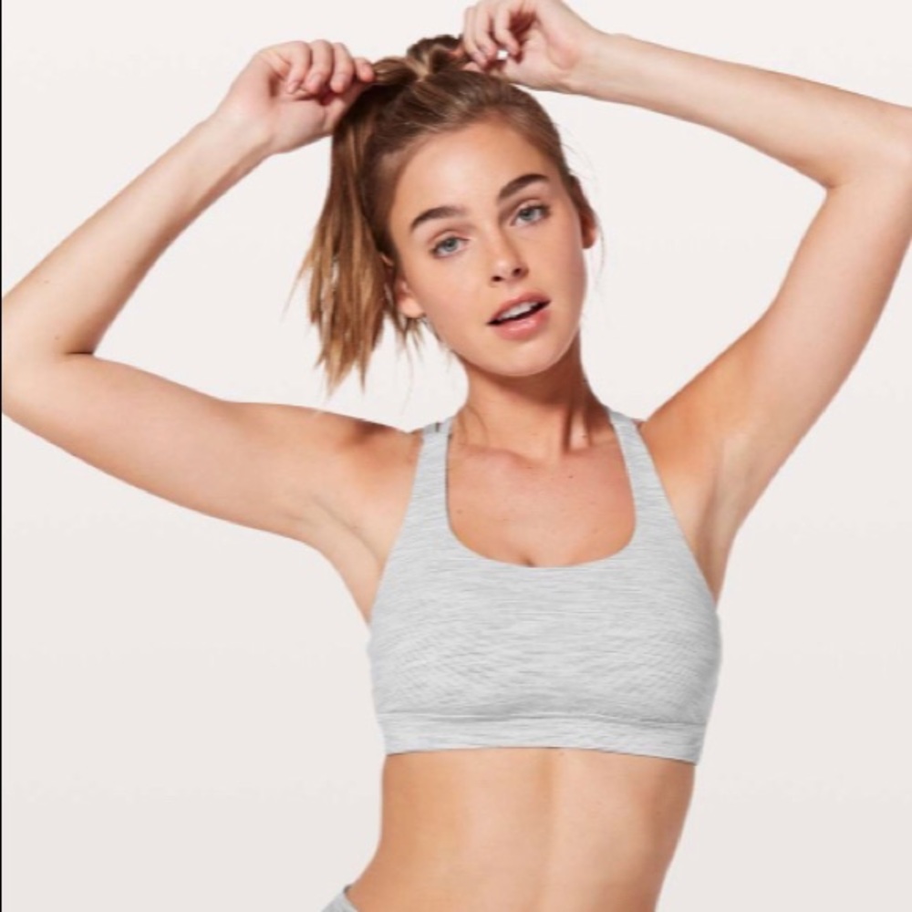 Lululemon Energy Bra (Sz 6; Heathered White)